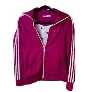 VINTAGE PINK ADIDAS JACKET M
